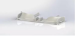 02052-1W - High downforce front wing, compatible with all bodies.(white colour)