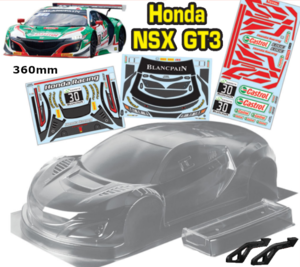 1-8NSX360 1/8 GT BODY HONDA NSX GT3 360mm LEXAN KLAR - TEAM C