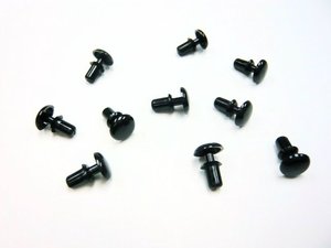 104024 Karosserienieten schwarz, Kunststoff - Xceed