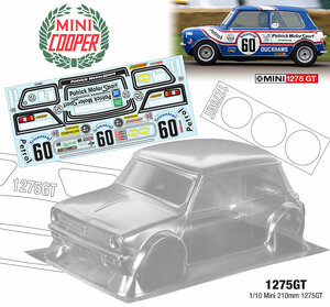 1275GT 1/10 Mini 1275GT, 210mm Body mit Sticker