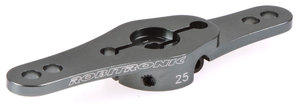 R17013G - Aluminium Servo Doppel Arm 25Z (2-Ebenen) Grau - Robitronic