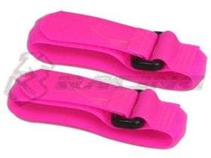 3RAC-BB02/FP 3Racing Long Battery Straps (27cm) - Neon Pink