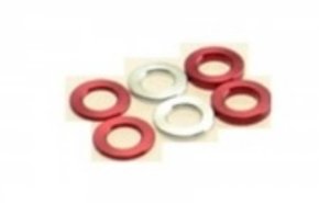 HS-69447 - Hiro Seiko 3mm Alloy Spacer Set (0.5t/0.75t/1.0t) [Red] ( 6 pcs (2 pcs each))