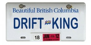 ATees Realistic British Columbia Licence Plate (DRIFTKING) For RC Cars - ATG10312
