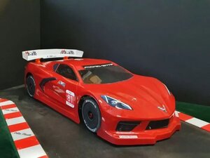 8504 - CORVETTE C8 R 1,5MM 310MM - Delta Plastik Lexan klar 1:7