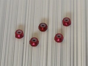 Square SGE-02UR 2mm Alumuttern THIN Rot