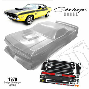 1970 Dodge Challenger 1/10 - LEXAN klar 200mm - TEAM C