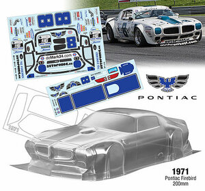 1971 Pontiac Firebird 1/10 - LEXAN klar 200mm - TEAM C