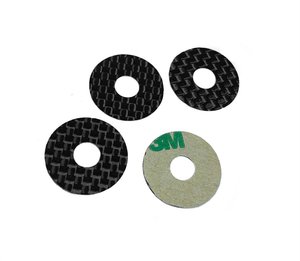 1UP-10401 - 1up Racing Carbon Fiber Body Washers 6mm Post - 4pcs