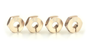 28219 Radmitnehmer Aluminium, 12mm Gold, Schraubbar, 4 Stück AMEWI
