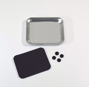 3000062 Absima Aluschale mit Magnetplatte silber