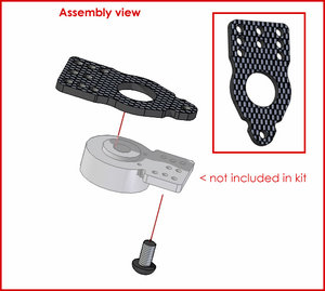 SSAVEXTSMA1 Servo saver extension with variable Ackermann steering angle