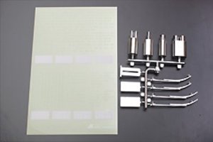 66220 - ABC-Hobby Fluoreszierendes Auspuff und Wischer Set Chrom
