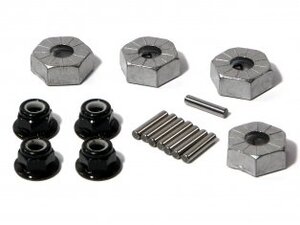 86066 - HEX WHEEL HUB 14mm (SILVER/4pcs)