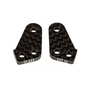 92305 Team Associated RC10B74 FT Steering Block Arms, HT 0, carbon fiber