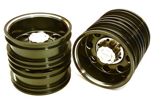 ALU REAR DUALLY WHEEL SET FOR TAMIYA 1/14 SCALE TRUCKS - INTEGY