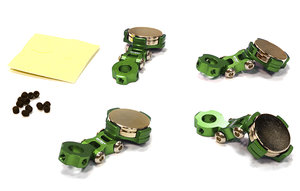 ALU T2 EINSTELLBARE STEALTH BODY MOUNT SET FÜR 1/10 DRIFT, TOURENWAGEN C26282GREEN - INTEGY