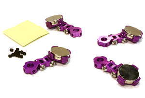 ALU T2 EINSTELLBARE STEALTH BODY MOUNT SET FÜR 1/10 DRIFT, TOURENWAGEN C26282PURPLE - INTEGY