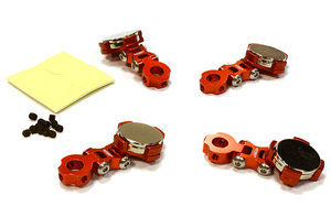 ALU T2 EINSTELLBARE STEALTH BODY MOUNT SET FÜR 1/10 DRIFT, TOURENWAGEN C26282RED - INTEGY