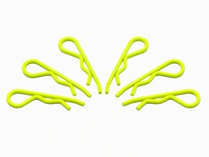 AM-103118 - body clip 1/8 - fluorescent yellow (6) ARROWMAX