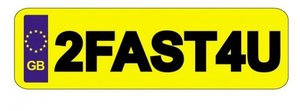 ATees Realistic London Licence Plate (2FAST4U) For RC Cars - ATG10300