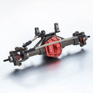 Antriebseinheit Vorne komplett V2 Titan/Rot für Axial SCX 10 - TC1507-21T - TFL Racing