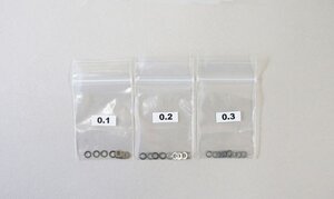 B0763 ZEHNTELSCHEIBEN SET 3X5 MUGEN (0,1 / 0,2 / 0,3, 10 STK.)