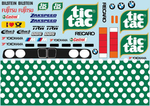 BMVV E30 TicTac Livery for 1/12 Car BRPD1530