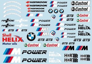 BMVV M-Power Decals for 1/10 Car BRPD1528