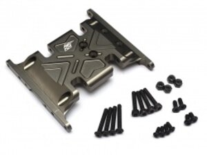 BR233006GM Boom Racing Aluminum Skid Plate - 1 pc Gun Metal [RECON G6 The Fix Certified] for Axial SCX10