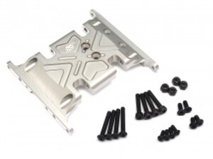 BR233006S Boom Racing Aluminum Skid Plate - 1 pc Silver [RECON G6 The Fix Certified] for Axial SCX10