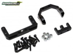 BR955026BK Boom Racing AR44 Axle Mounted Servo Conversion Kit mit 4-Link Truss Black for Axial SCX10 II