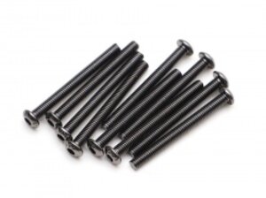 BRASBH3030 Boom Racing M3x30mm Round Head 12.9 Grade Nickel Plated Screws (10)