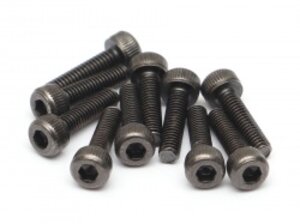 BRASCH2510 Boom Racing M2.5x10mm Socket Cap Screw 12.9 Grade Nickel Plated Screws (10)