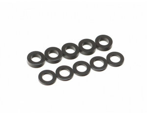BRASSPD471-2 Aluminum Spacers Combo D4x7x1 (5) & D4x7x2 (5) Black