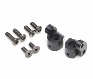 BRLC7067 Boom Racing Aluminum Front Body Post Mount (2) Black for BRX01