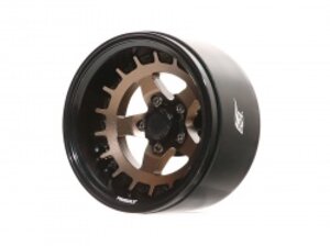 BRPB013BKBZ Boom Racing ProBuild™ 1.9" SS5 Adjustable Offset Aluminum Beadlock Wheels (2) Black/Bronze