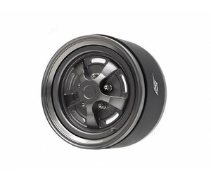 BRPB059GMGM-NW Boom Racing ProBuild™ 1.9" Narrow Rostyle Classic Adjustable Offset Aluminum Beadlock Wheels (2) Gun Metal/Gun Metal