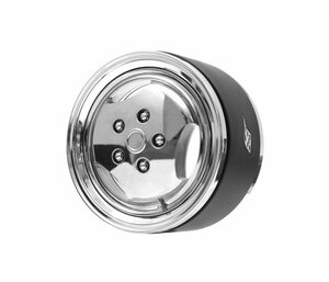 BRPB070CRCR-NW Boom Racing ProBuild™ 1.9" Narrow RRC 3-Spoke Classic Adjustable Offset Aluminum Beadlock Wheels (2) Chrome/Chrome