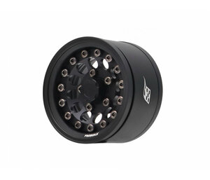 BRPB155013MBKMBK ProBuild™ 1.55" R12 Adjustable Offset Aluminum Beadlock Wheels (2) Matte Black/Matte Black