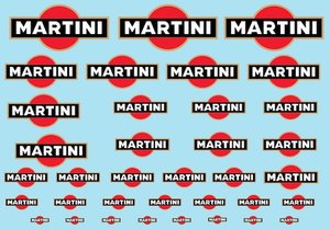 BRPD1002 - Martini Decal Sheet for 1/10