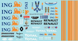 BRPD1333 R. R29 ING (2009) F1 Decal Sheet for 1/10