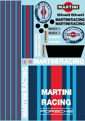 BRPD1510 Porsch. 911 RSR Martin. Decals for 1/12 SupaStox