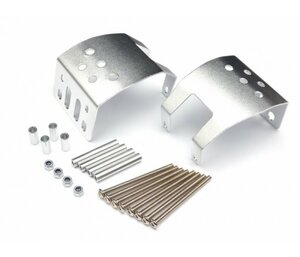 BRQ90277 Team Raffee Co. Aluminum Front & Rear Skid Plate for SCX-10 Complete Axle (2) for Axial SCX10