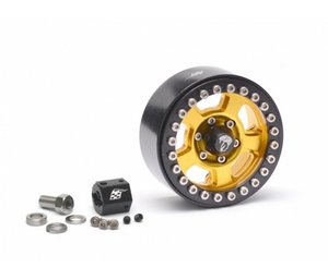 Boom Racing Golem KRAIT™ 1.9 Aluminum Beadlock Wheels 1 Piece Spare Gold - BRW780903-1GD