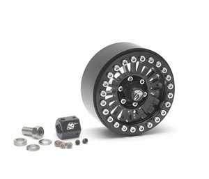 Boom Racing Venomous KRAIT™ 1.9 Aluminum Beadlock Wheel 1 Piece Spare Black - BRW780902-1BK