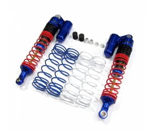 Boomerang™ Type PB Race Ready Aluminum Double Suspension Adjustable Piggyback Shocks 115MM Blue - BRDP115B - BOOM RACING