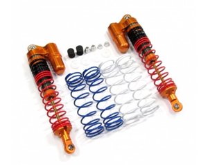 Boomerang™ Type PB Race Ready Aluminum Double Suspension Adjustable Piggyback Shocks 115MM Orange - BRDP115OR - BOOM RACING