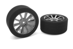 C-14705-40 Team Corally - Attack foam tires - 1/10 GP touring - 40 shore - 30mm Rear - Carbon rims