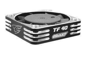 C-53112-2 Team Corally - Ultra High Speed Cooling Fan TF-40 mit BEC connector - 40mm - Color Black - Silver